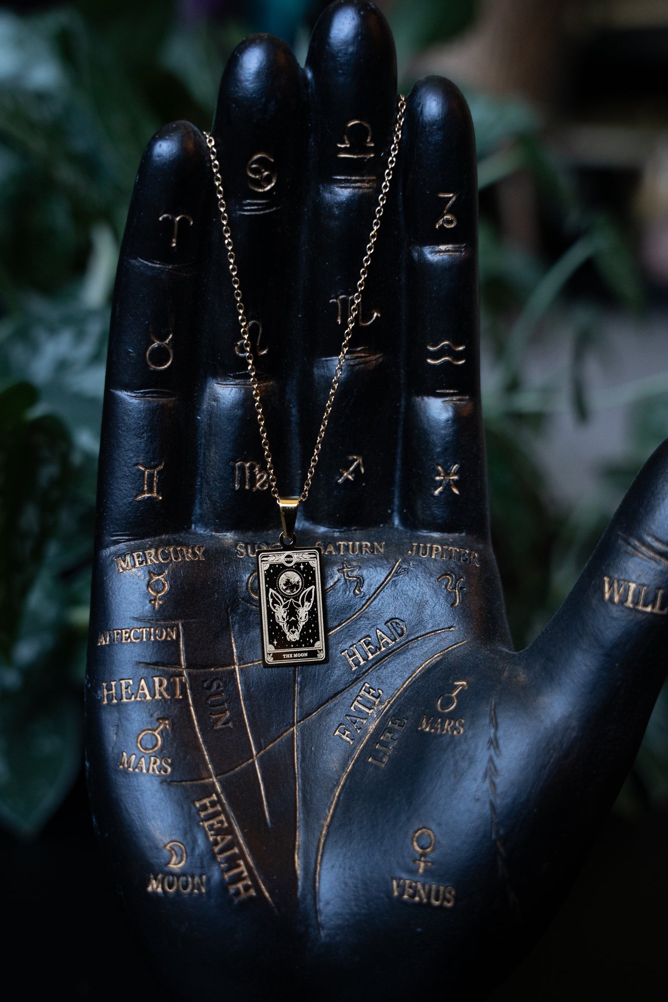 Marigold Tarot Moon Necklace