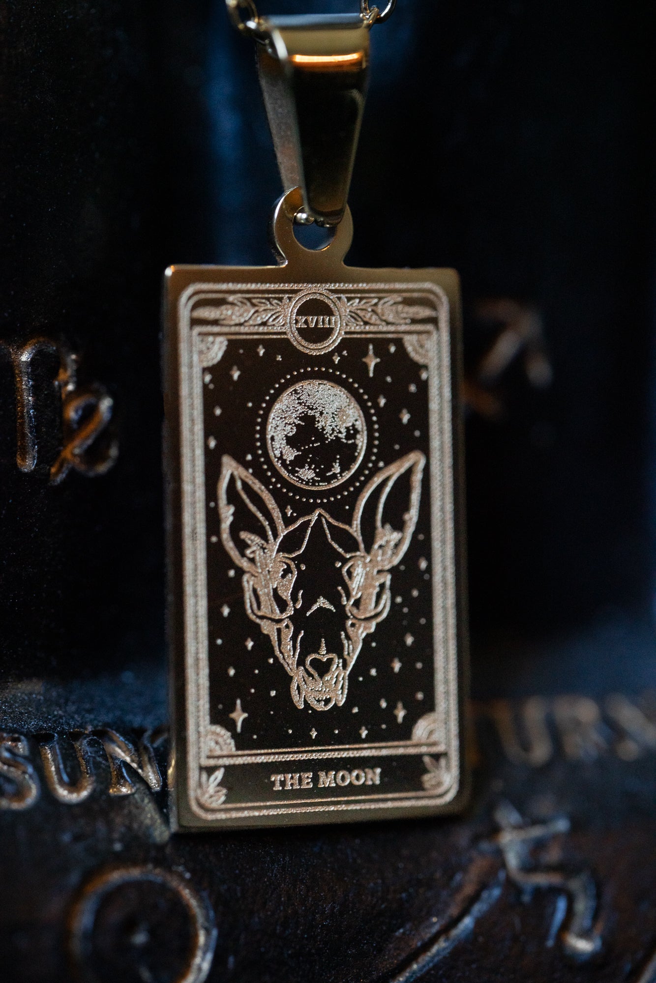 Marigold Tarot Moon Necklace