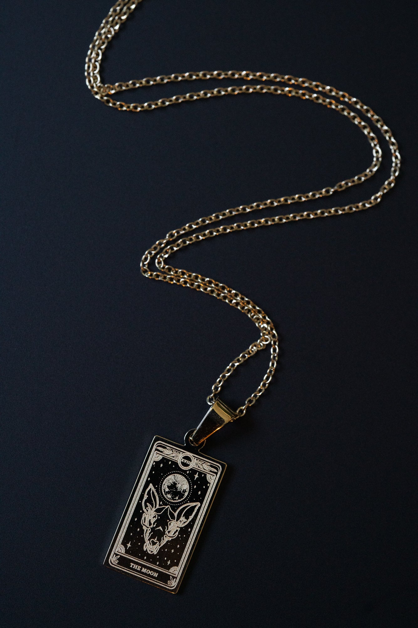 Marigold Tarot Moon Necklace