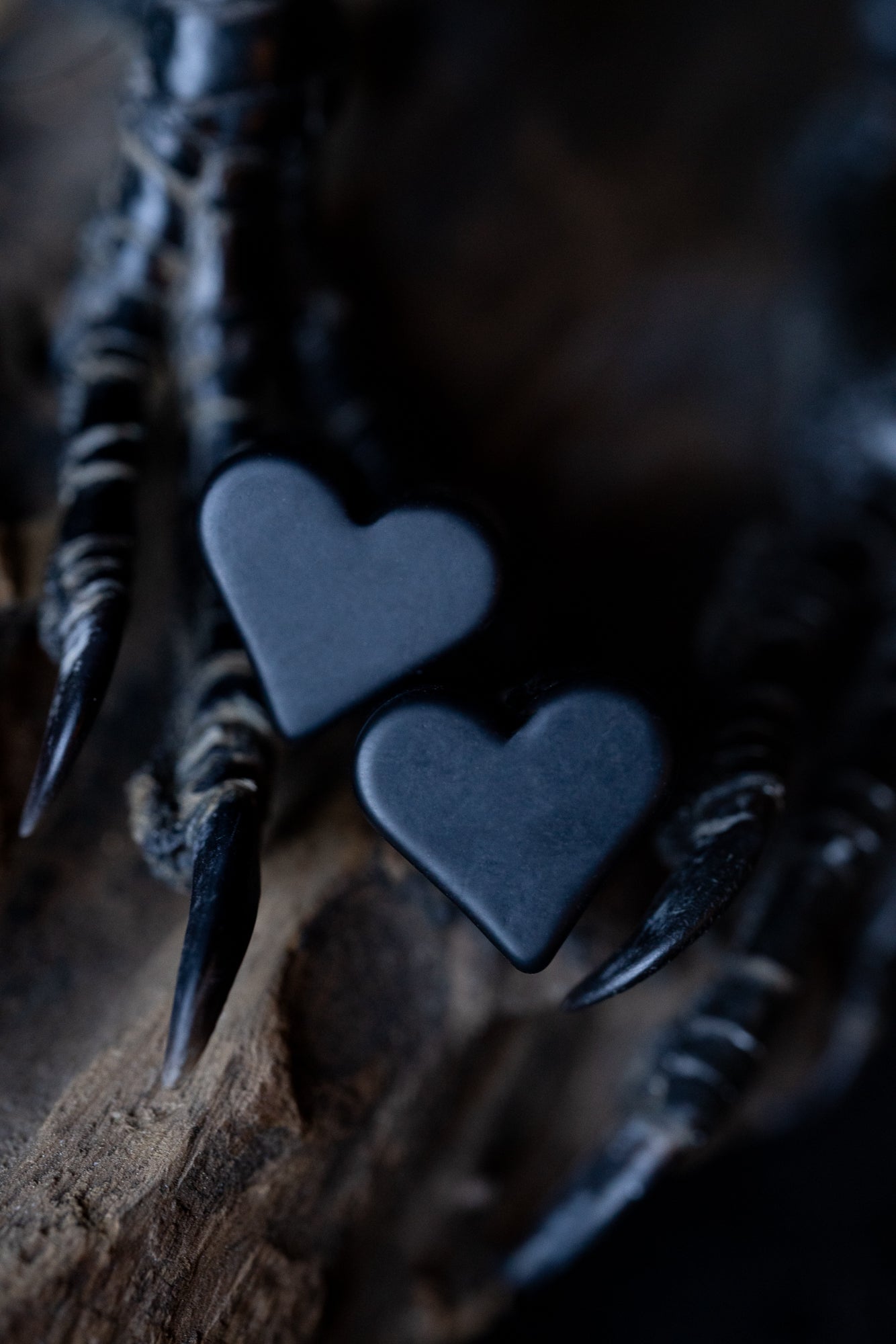 Small Black Heart Needle Tip Protectors