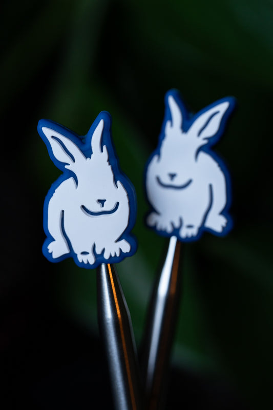 White Bunny Needle Tip Protectors