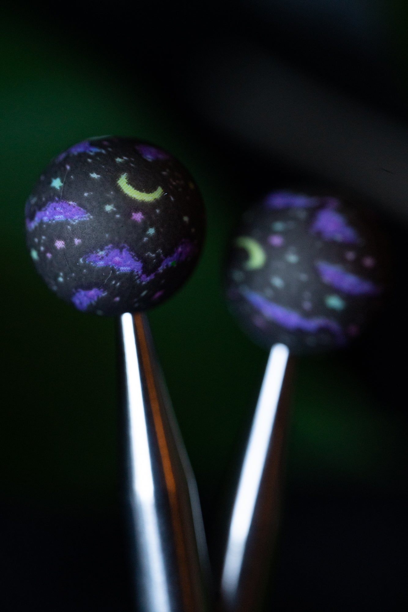 Purple Galaxy Needle Tip Protectors