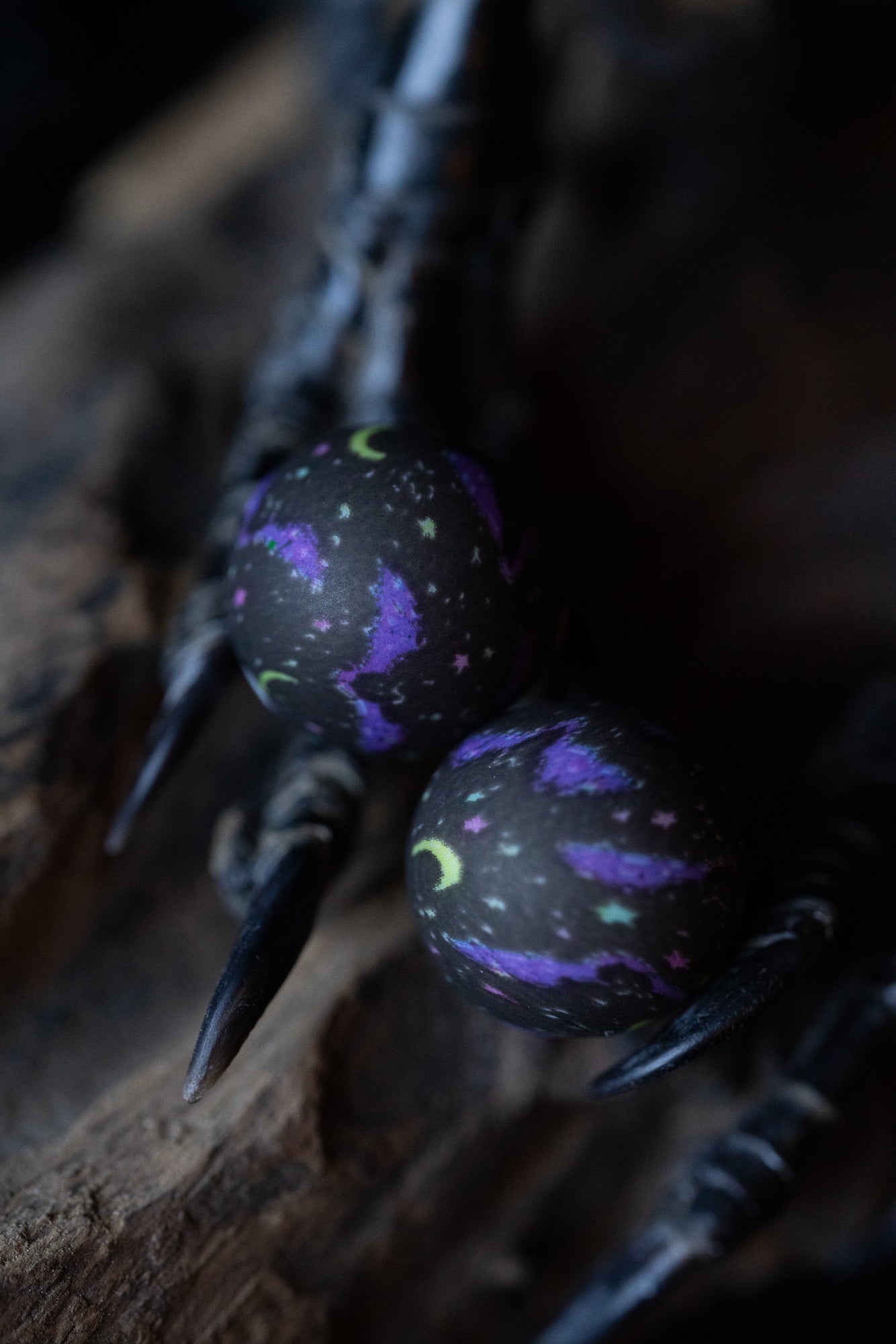 Purple Galaxy Needle Tip Protectors