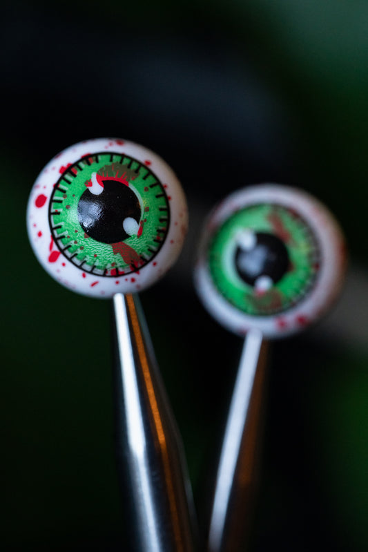Round Green Eyeball Needle Tip Protectors
