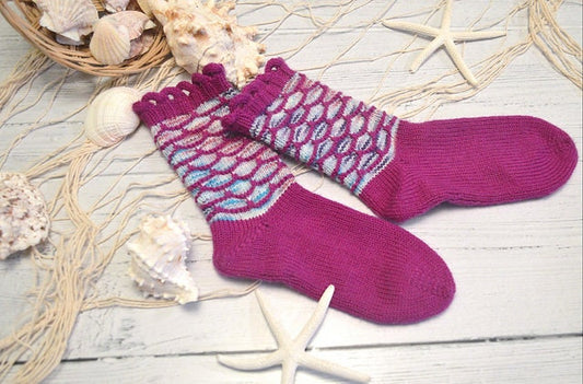 Merperson Socks (Digital Knitting Pattern)