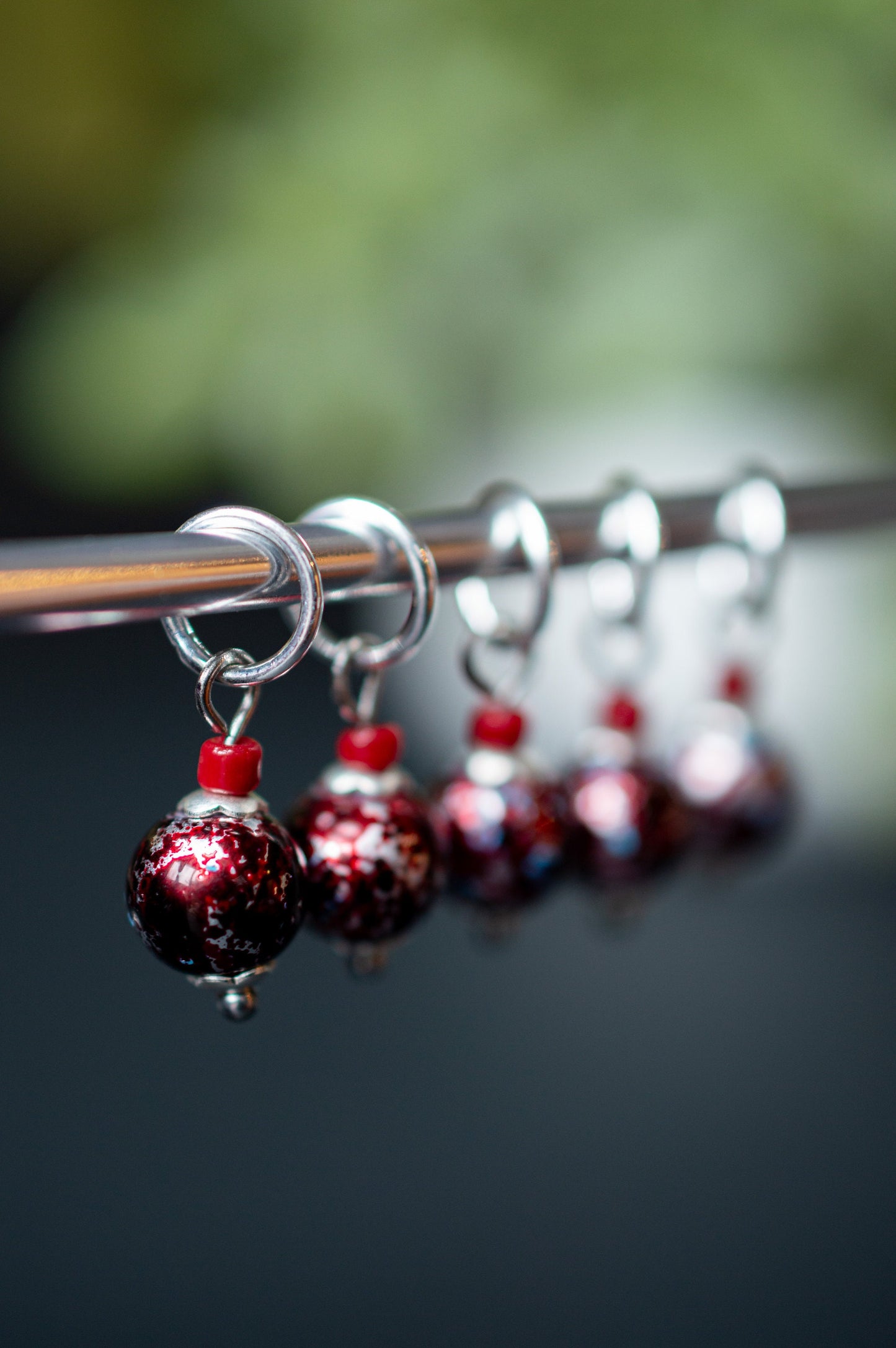 Painted Glass Stitch Markers