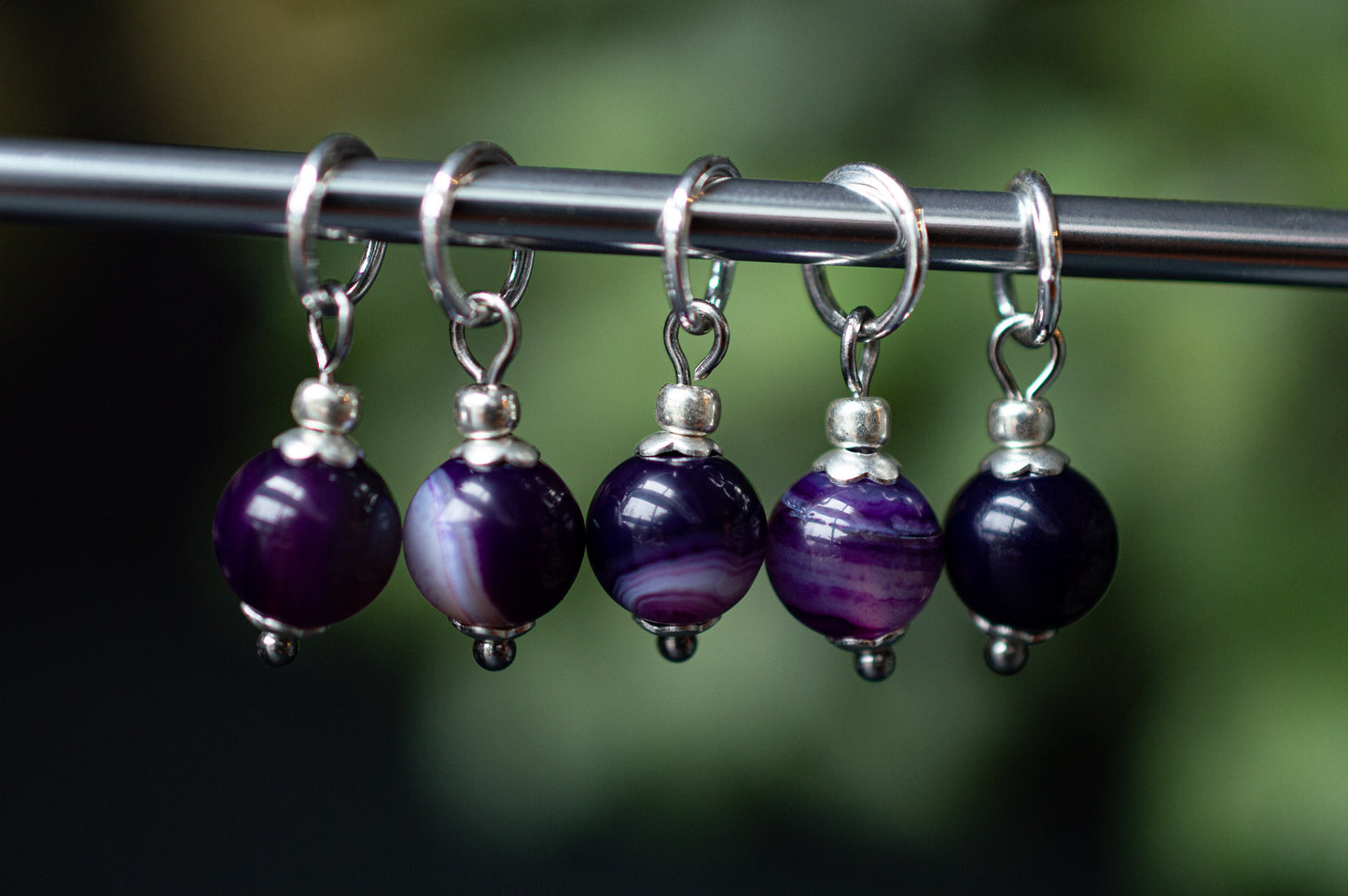 Agate Natural Stone Stitch Markers