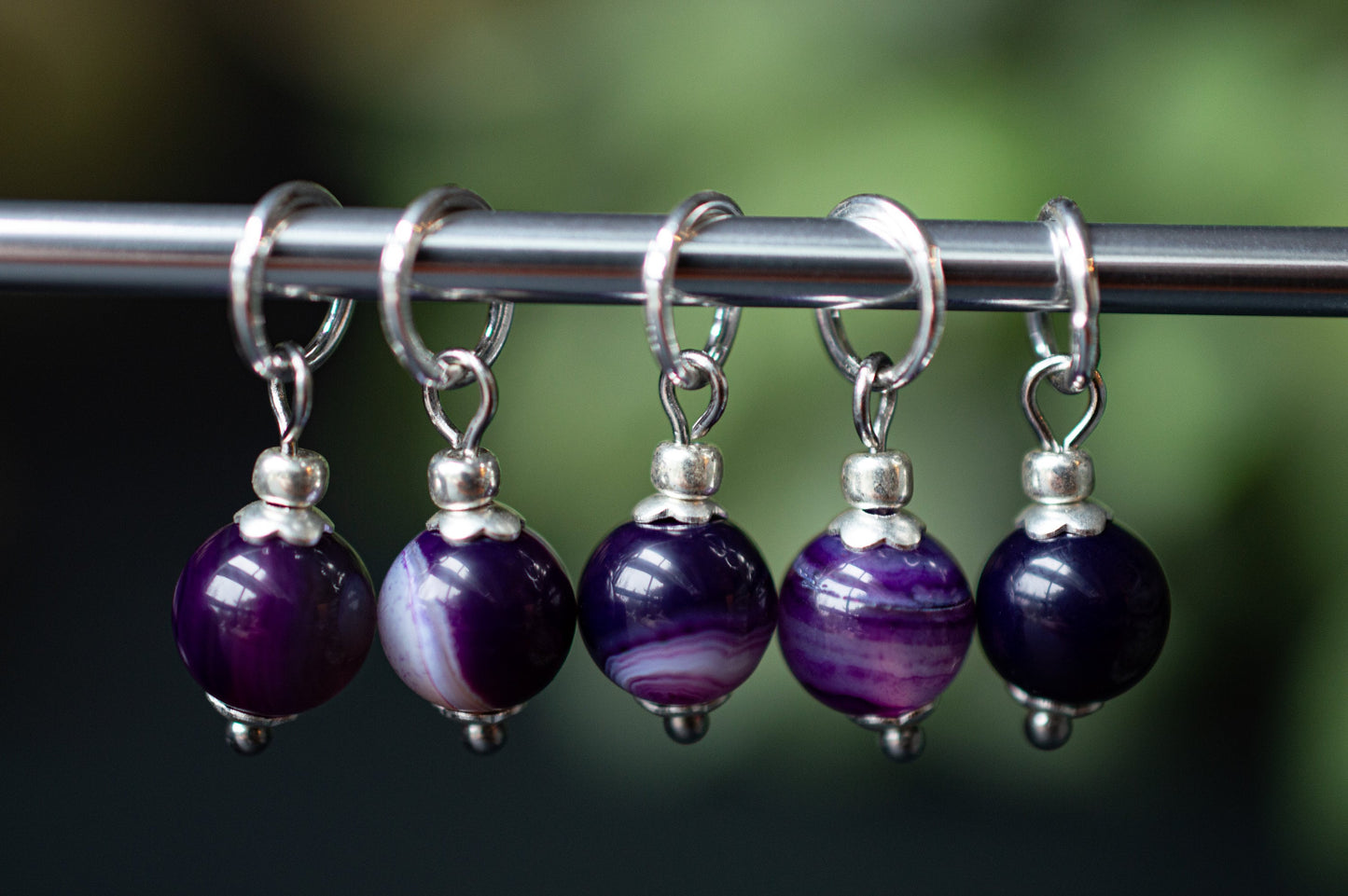 Agate Natural Stone Stitch Markers