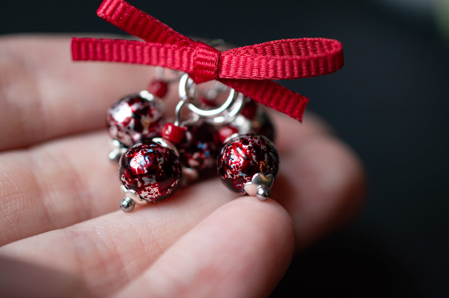 Painted Glass Stitch Markers