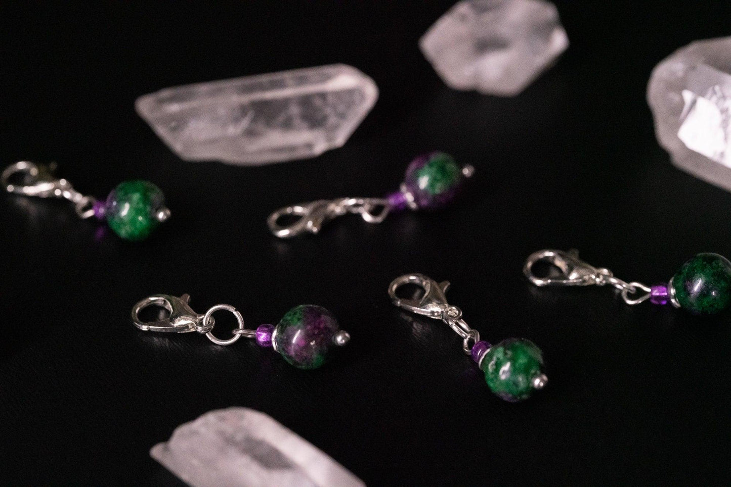 Ruby Zoisite Stone Stitch Markers