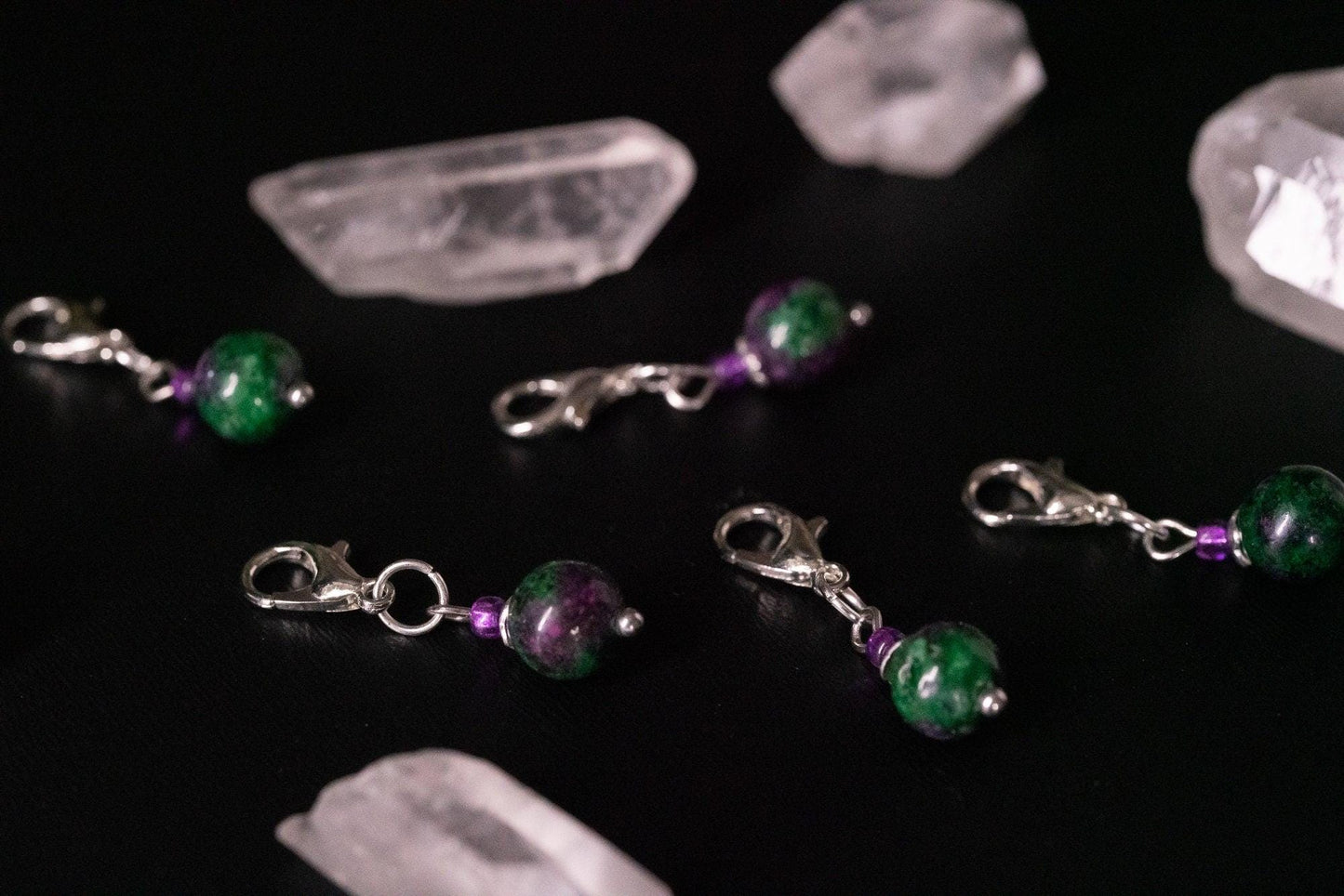 Ruby Zoisite Stone Stitch Markers