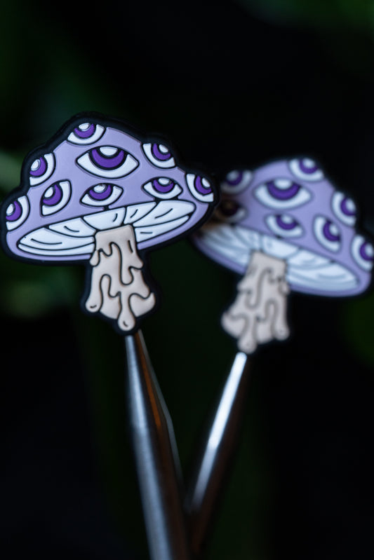 Psychedelic Mushroom Needle Tip Protectors