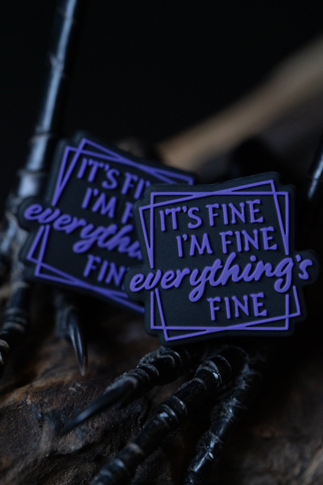 Purple Everything is Fine Needle Tip Protectors