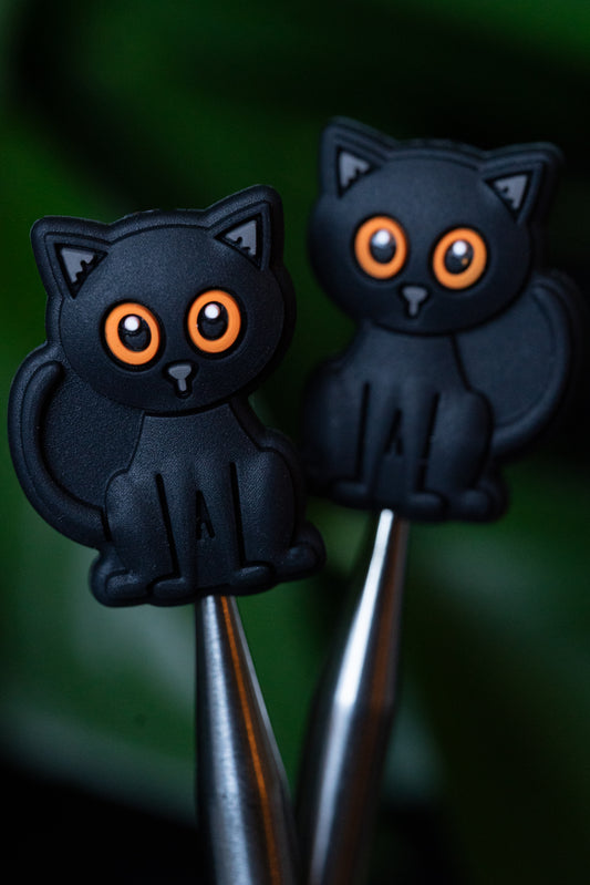 Orange Eye Cat Needle Tip Protectors