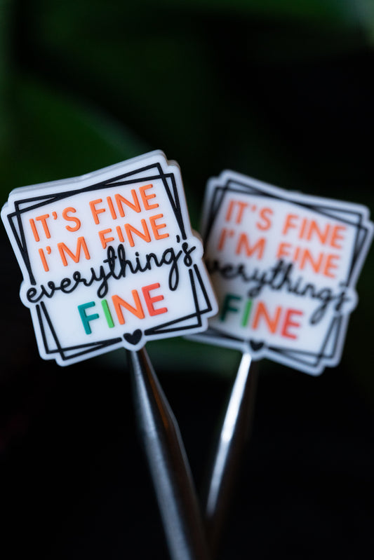 Orange Everything is Fine Needle Tip Protectors