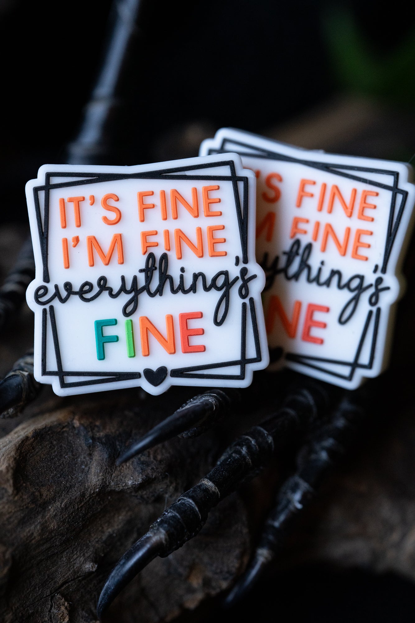 Orange Everything is Fine Needle Tip Protectors