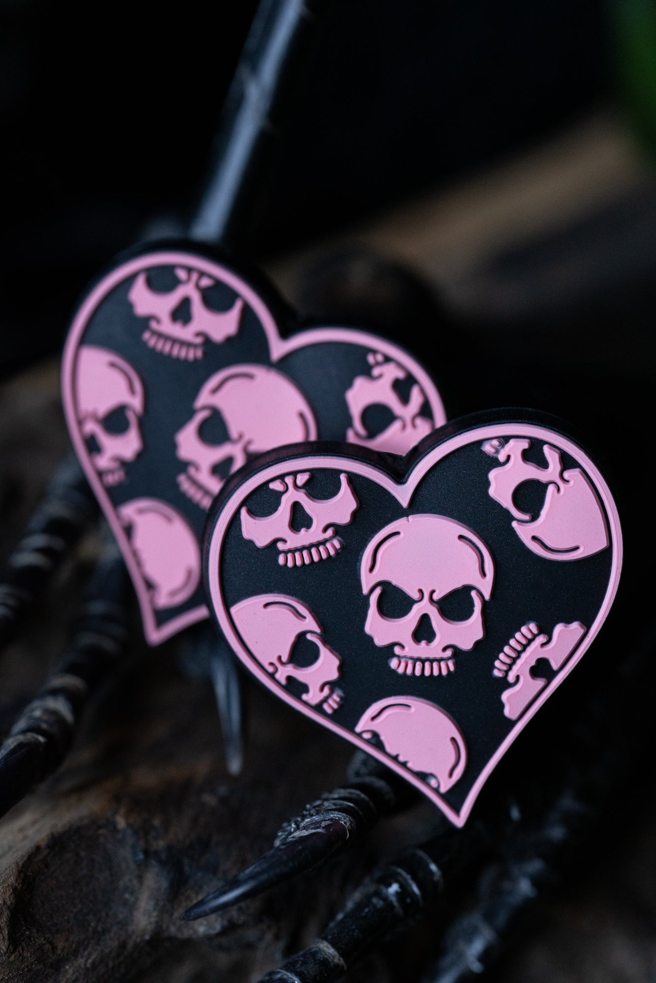 Pink Skull Heart Needle Tip Protectors