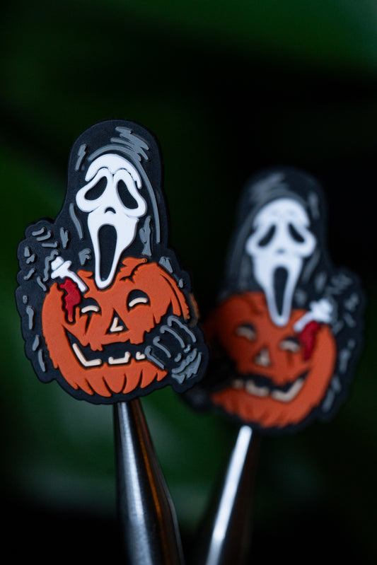 Pumpkin Ghostface Needle Tip Protectors