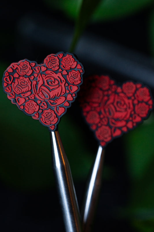 Hearts w/ Roses Needle Tip Protectors
