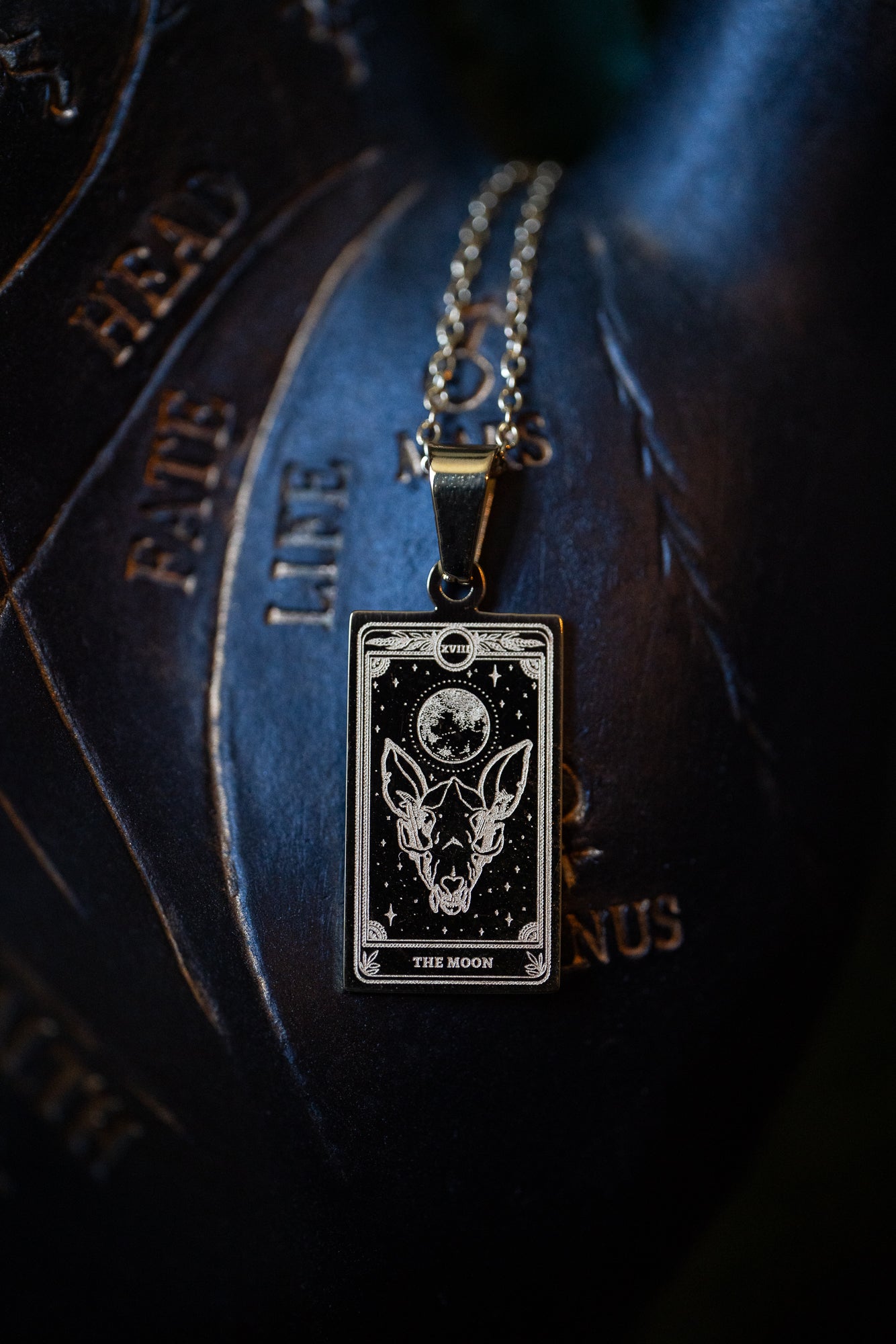 Marigold Tarot Moon Necklace