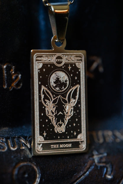 Marigold Tarot Moon Necklace