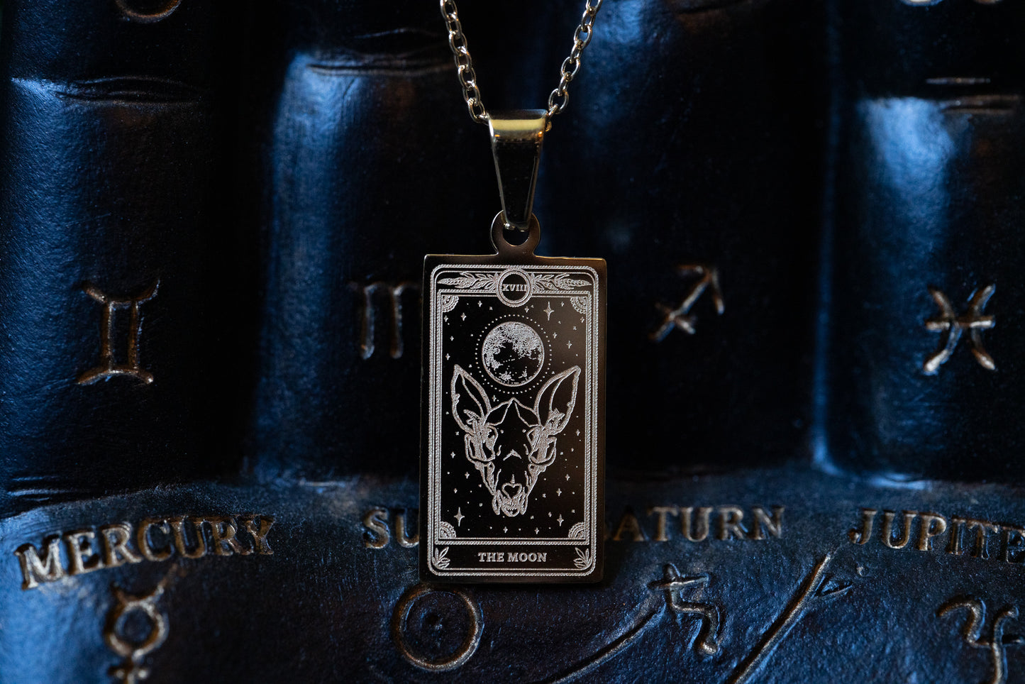 Marigold Tarot Moon Necklace