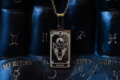 Marigold Tarot Moon Necklace