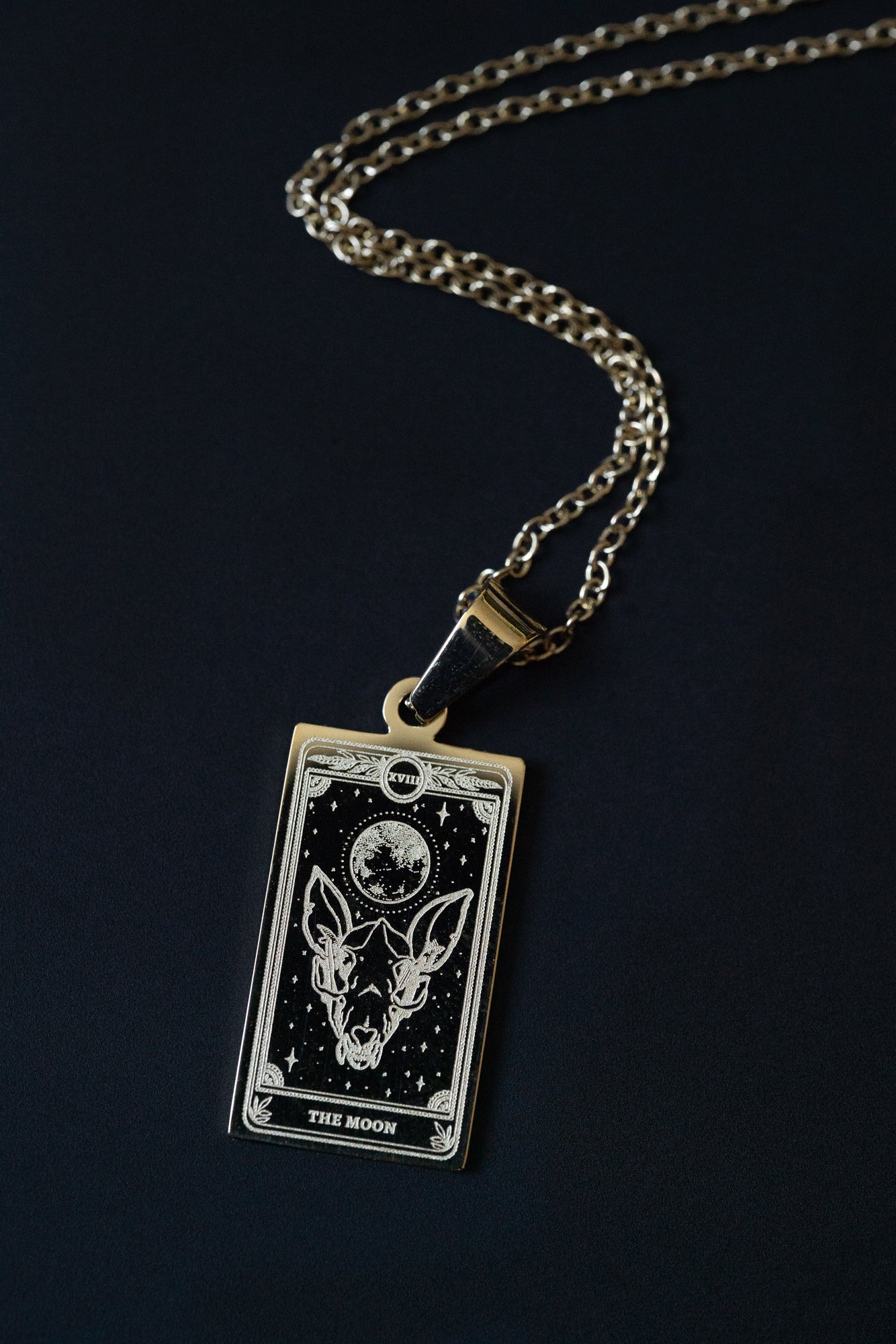 Marigold Tarot Moon Necklace