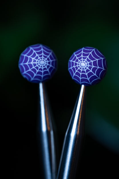 Purple Spider Web Needle Tip Protectors