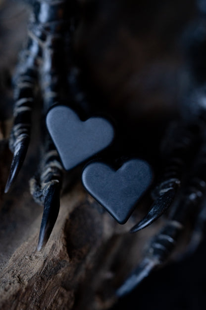 Small Black Heart Needle Tip Protectors