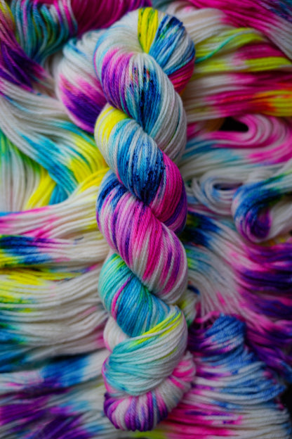 Hand Dyed Yarn | Perseid Skies | Choice of Weight | Crow and Crescent Yarn