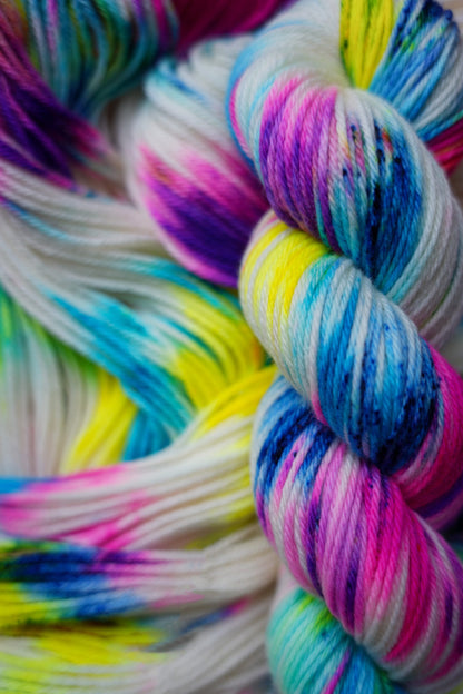Hand Dyed Yarn | Perseid Skies | Choice of Weight | Crow and Crescent Yarn