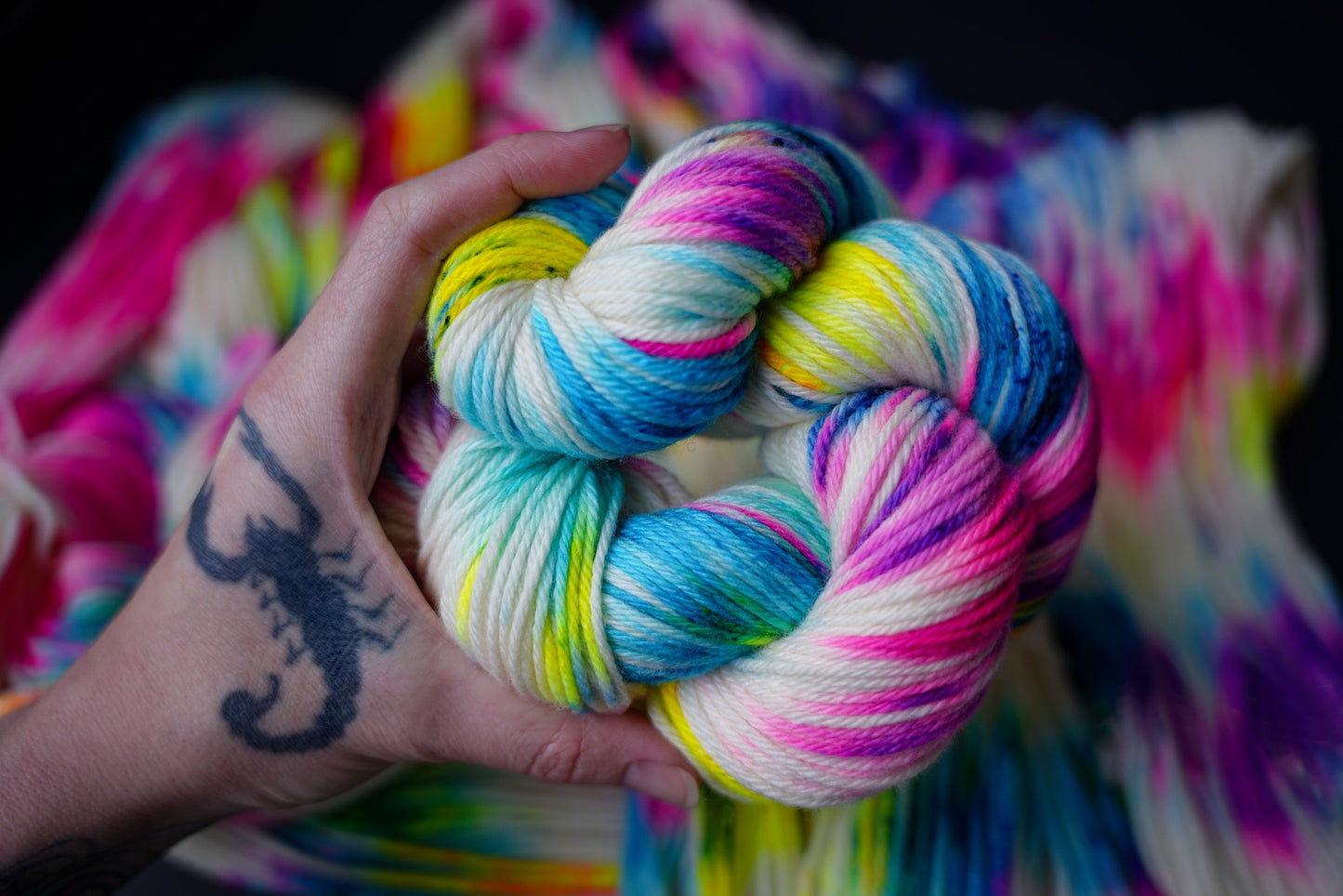 Hand Dyed Yarn | Perseid Skies | Choice of Weight | Crow and Crescent Yarn