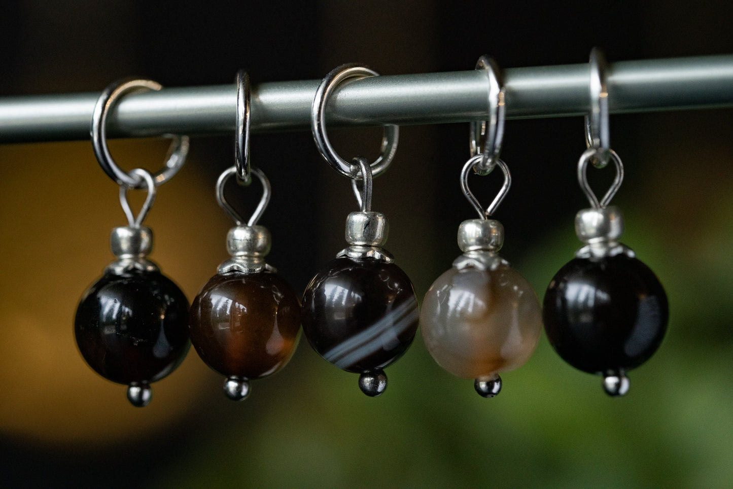 Agate Natural Stone Stitch Markers