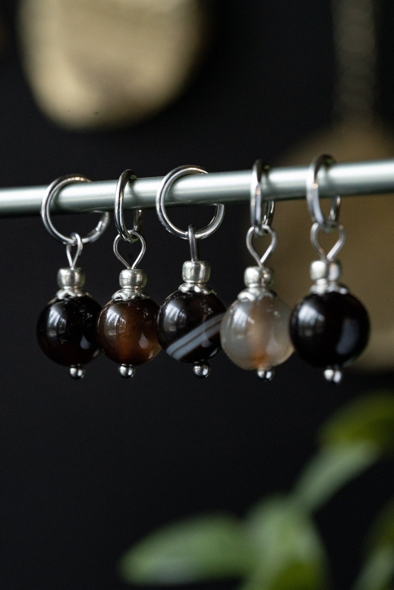 Agate Natural Stone Stitch Markers