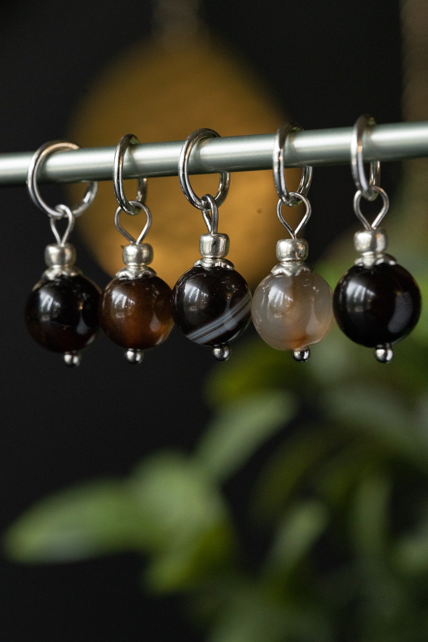 Agate Natural Stone Stitch Markers