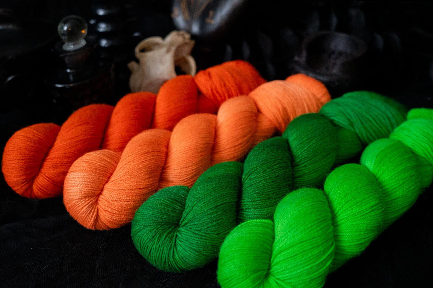 Hand Dyed Yarn | Samhain | Choice of Weight | Crow and Crescent Yarn