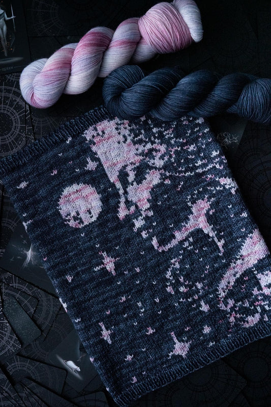 Ghost of Cassiopeia Cowl Kit | Callisto Sock - 75/25 Merino Nylon Fingering Weight
