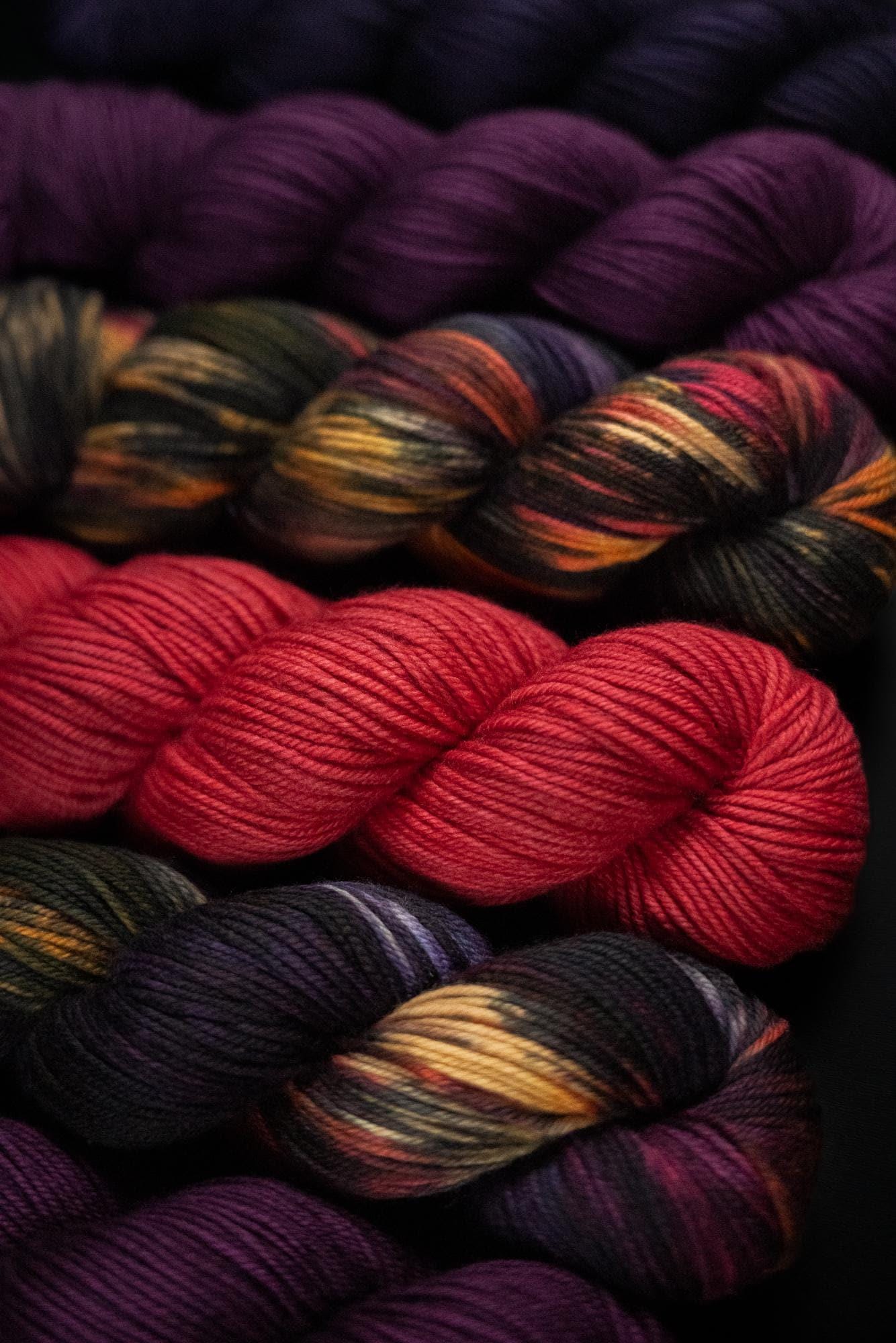 Hand Dyed Yarn | Warding Glow | Choice of Weight | Crow and Crescent Yarn
