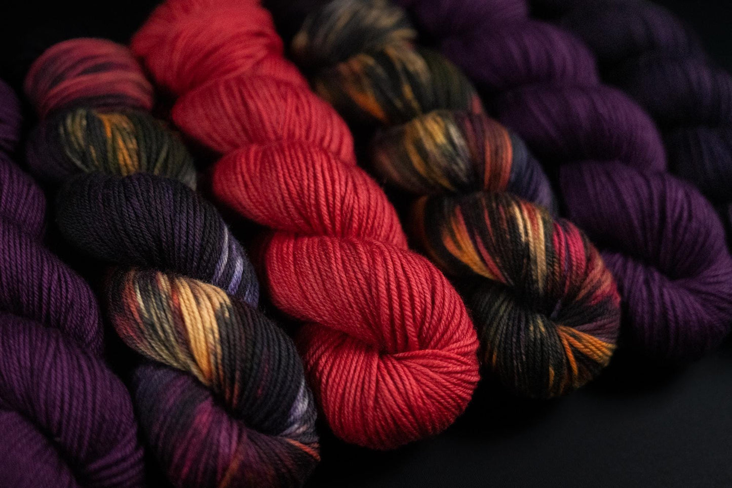 Hand Dyed Yarn | Warding Glow | Choice of Weight | Crow and Crescent Yarn