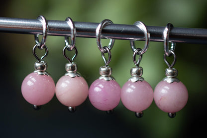 Pink Stone Stitch Markers