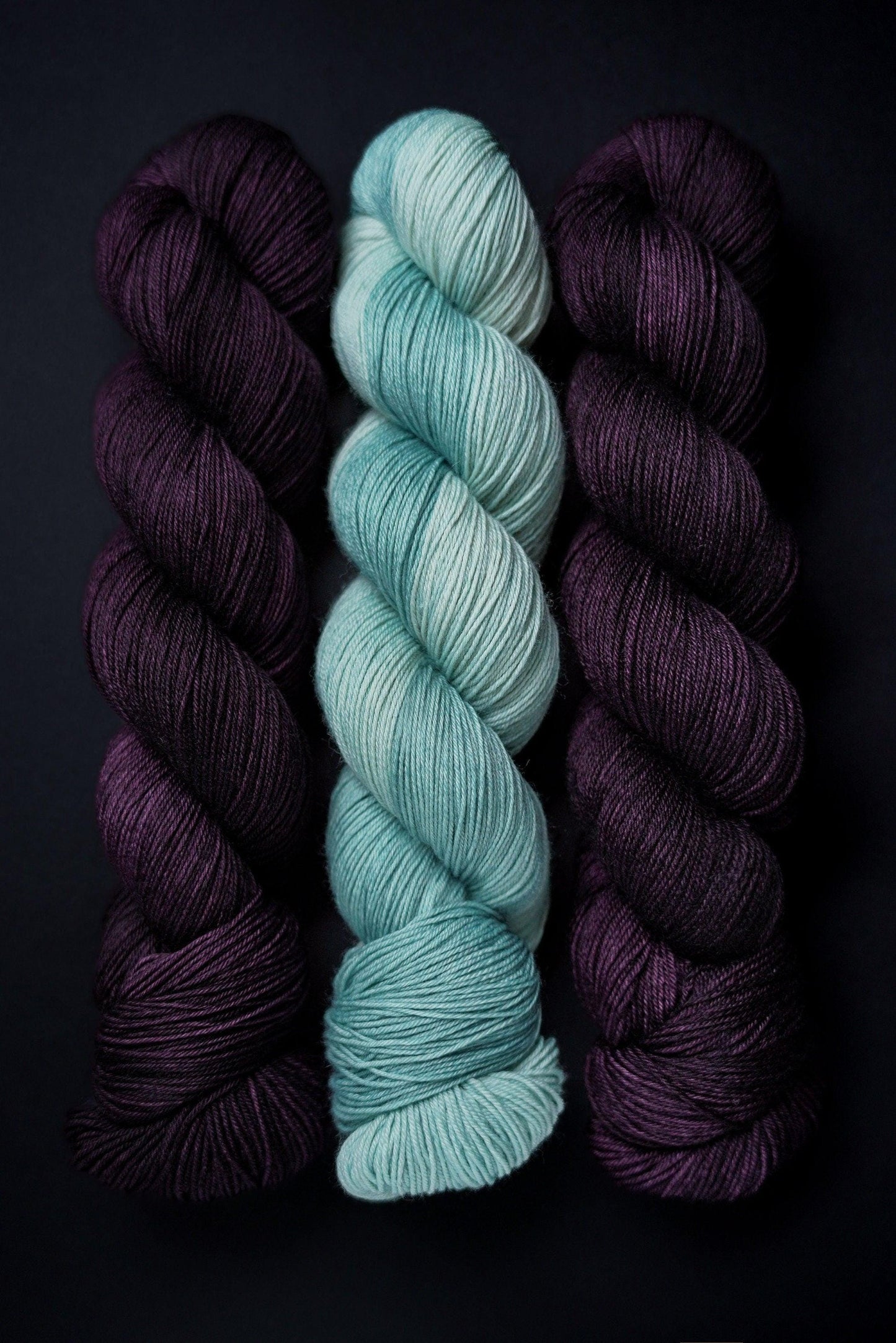 Hand Dyed Yarn | Dagger | Choice of Weight | Crow and Crescent Yarn