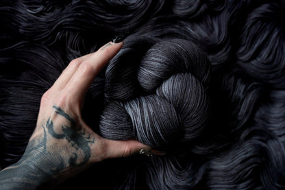 Hand Dyed Yarn | Nightmare | Choice of Weight | Crow and Crescent Yarn