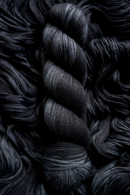 Hand Dyed Yarn | Nightmare | Choice of Weight | Crow and Crescent Yarn