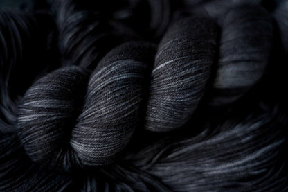 Hand Dyed Yarn | Nightmare | Choice of Weight | Crow and Crescent Yarn