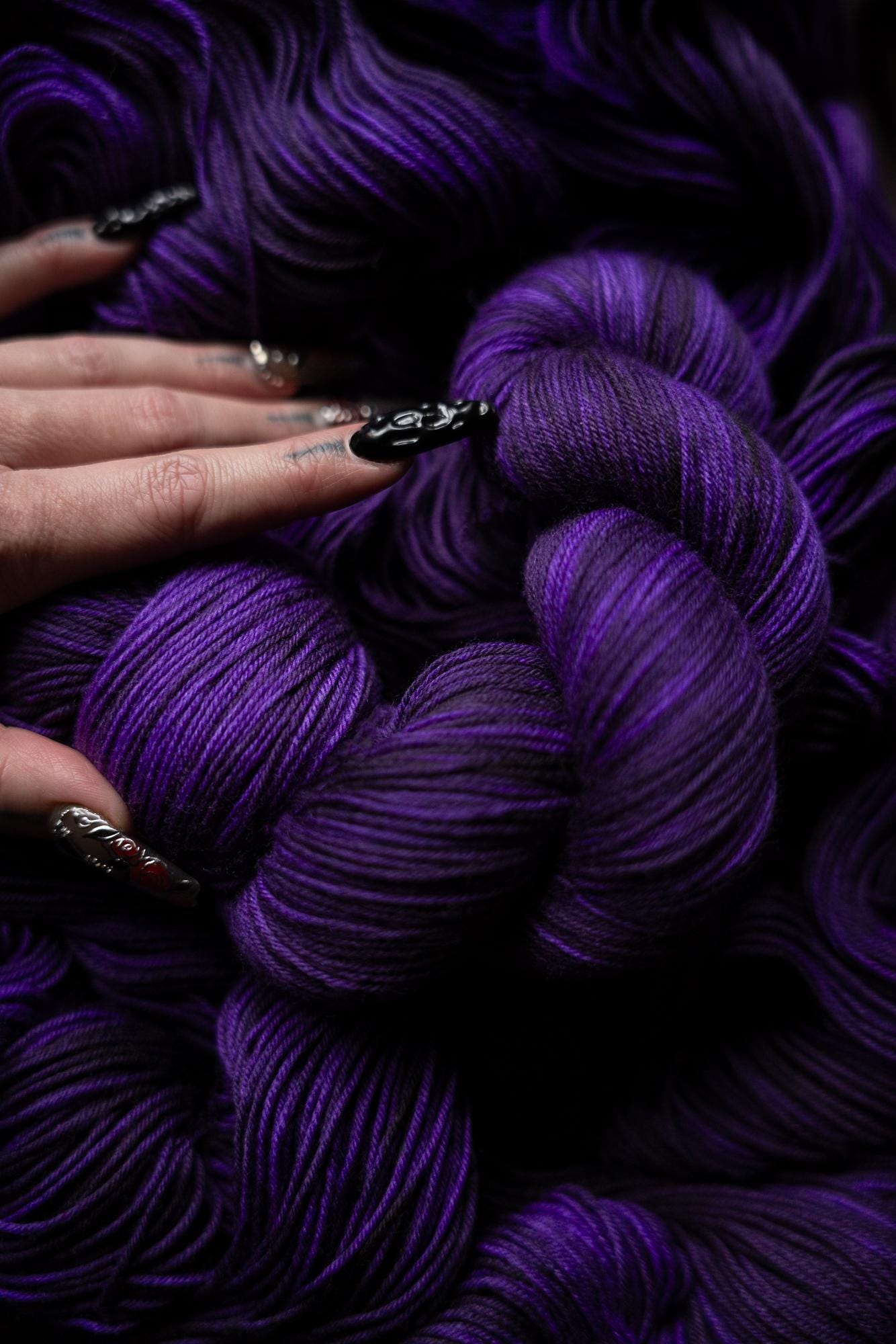 Hand Dyed Yarn | Ritual | Choice of Weight | Crow and Crescent Yarn