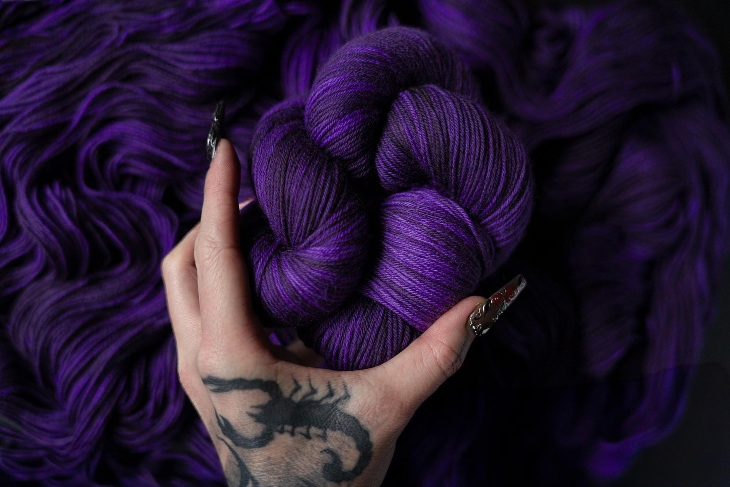 Hand Dyed Yarn | Ritual | Choice of Weight | Crow and Crescent Yarn