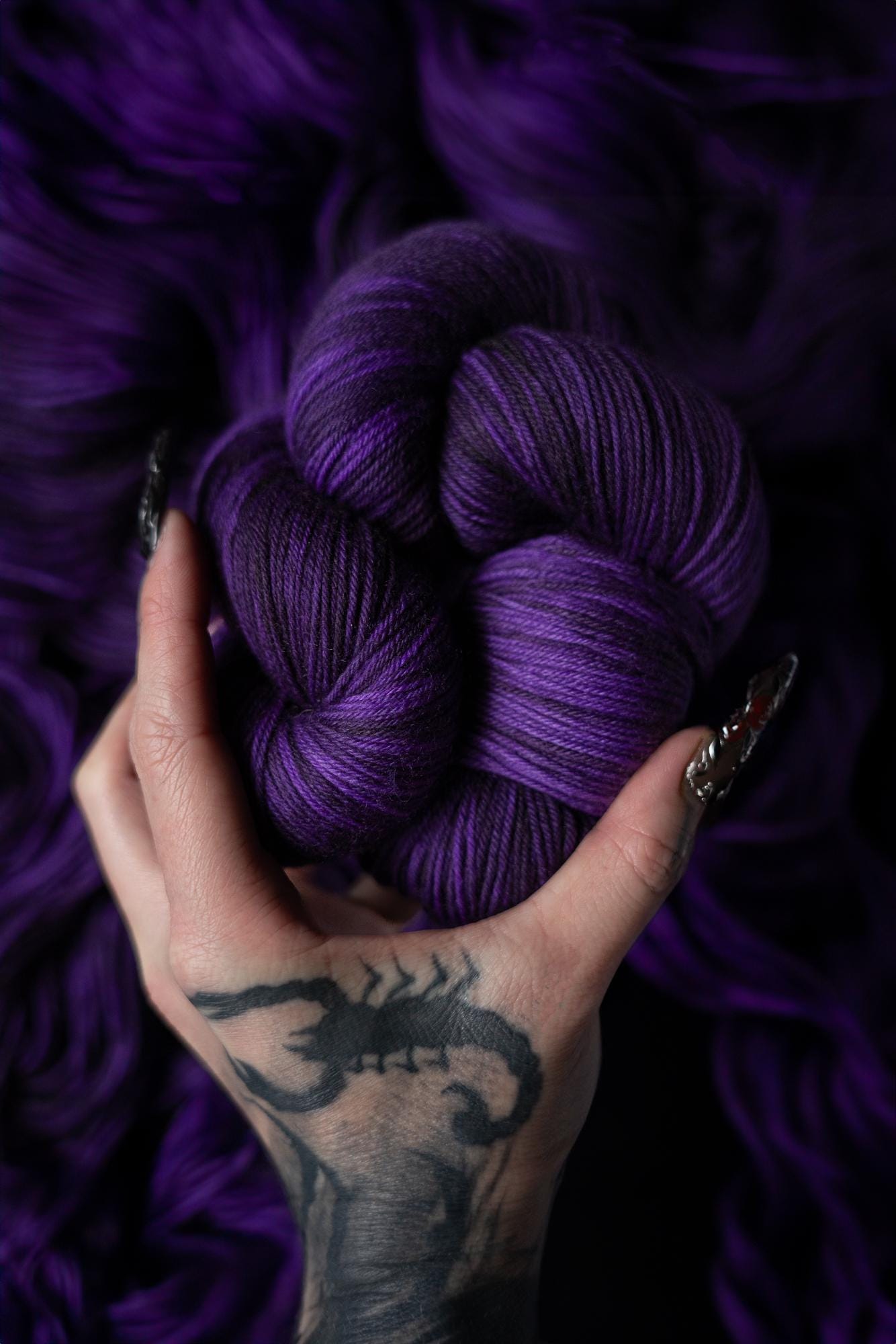 Hand Dyed Yarn | Ritual | Choice of Weight | Crow and Crescent Yarn