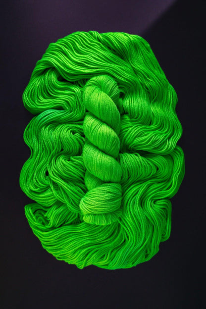 Hand Dyed Yarn | Slimer | Choice of Weight | Crow and Crescent Yarn