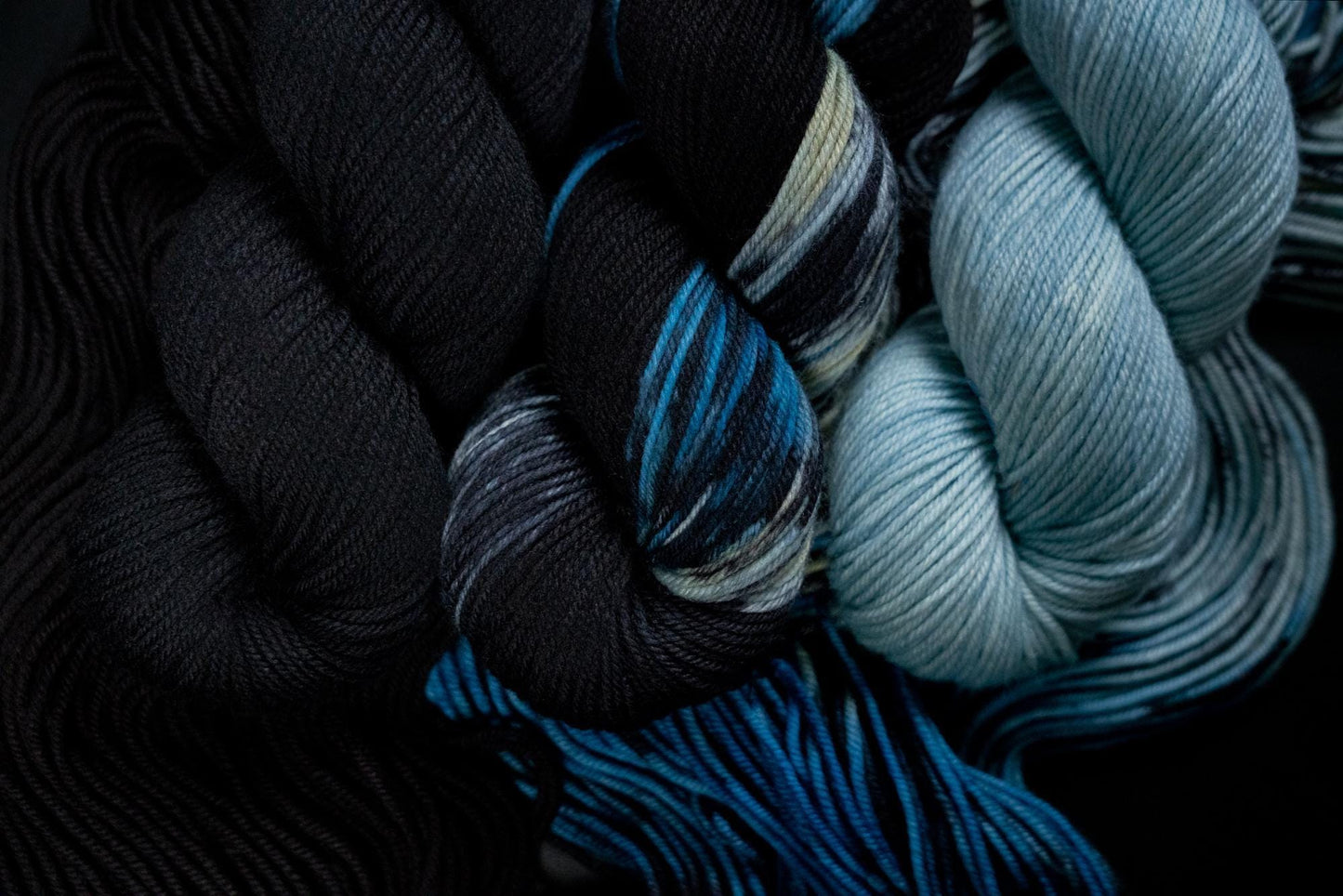 Hand Dyed Yarn | Lost Soul | Choice of Weight | Crow and Crescent Yarn
